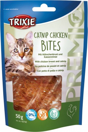 Ласощі Trixie Premio Catnip Chicken Bites для котів шматочки з курячою грудкою і котячою м'ятою 50 г