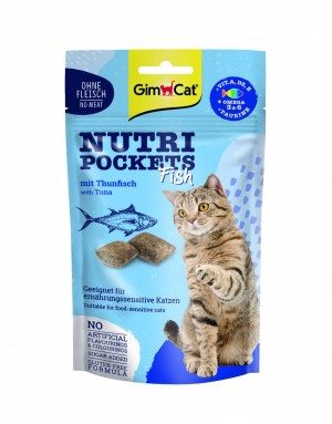 ������ ��� ���� GimCat Nutri Pockets Fish ������ 60 �