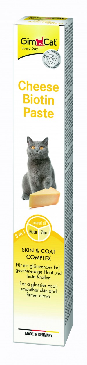 ����� ��� ���� GimCat Cheese Biotin Paste c���� � �������, 100 �