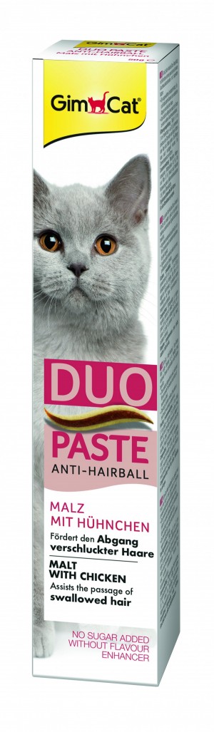 ����� ��� ���� � �������� ���������� GimCat DUO PASTE Anti-hairball malt with chicken ����� �� �����, 50 �