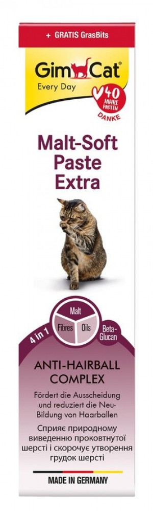 ����: ����� GimCat Every Day Malt-Soft Paste Extra ��� ���� ��� ��������� ����� � ������ 200 � �� �����. �������� Gim Cat Gras Bits ����'��� ������ 10 �