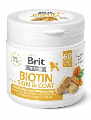 ³����� ��� ����� Brit Vitamins Biotin Skin & Coat Care ��� ���� �� ����� 60 ��������