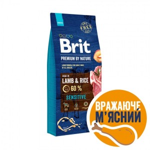 ����� ���� Brit Premium Dog Sensitive Lamb ��� ����� � �������� ����������, � �����, 15 ��