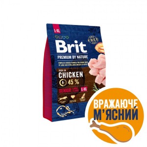 ����� ���� Brit Premium Dog Senior L+XL ��� �������� ����� ������� ����, � ������, 3 ��
