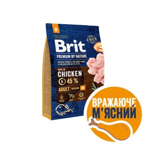   Brit Premium Dog Adult M     ,  , 3 