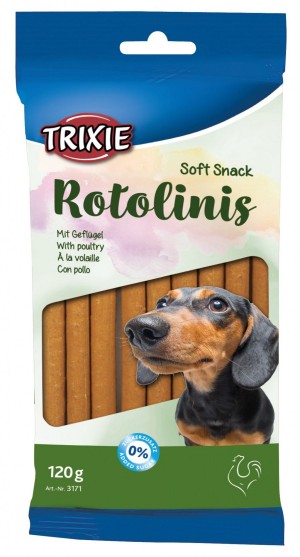 Ласощі Trixie Soft Snack Rotolinis для собак палички з м'ясом домашніх птахів 120 г
