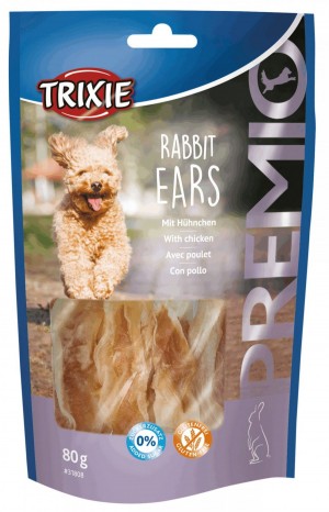 Ласощі Trixie Premio Rabbit Ears для собак вушка кролика та філе курки 80 г
