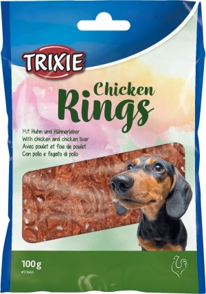 Ласощі Trixie Chicken Rings для собак Кільце жувальне з куркою 100 г