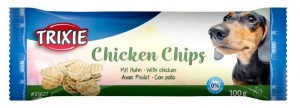 Ласощі Trixie Chicken Chips для собак чіпси зі смаком курки d-4 см 100 г