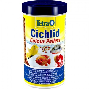 Корм Tetra Cichlid Colour для всіх цихлід, для яскравості забарвлення, 500 мл (гранули)