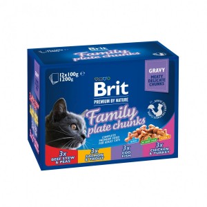 ���� ������� ����� Brit Premium Cat Pouch �ѳ����� ������ ��� ����, ����� �� 4 �����, 12 �� � 100 �