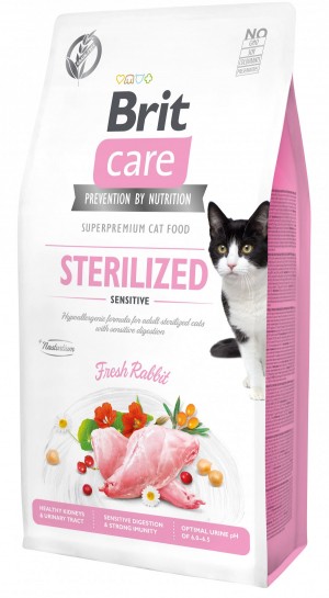 ����� ���� Brit Care Cat GF Sterilized Sensitive ��� ������������� ���� � �������� ����������, � ��������, 7 ��
