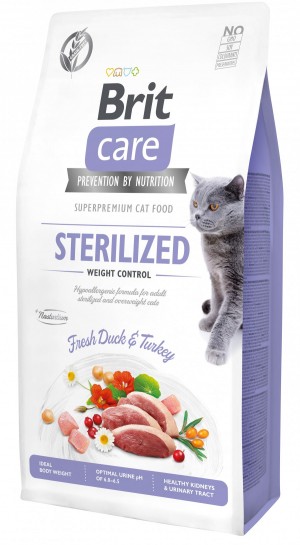 ����� ���� Brit Care Cat GF Sterilized Weight Control ��� ������������� ���� � �������� �����, ����� �� �������, 7 ��