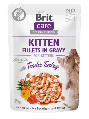 ������� ���� ��� ������� Brit Care Kitten Fillets in Gravy Tender Turkey ���� � ���� �������, 85 �