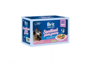 ���� ������� Brit Premium Delicate Fillets in Gravy Family Plate Sterilised ��� ������������� ���� ѳ����� ������ � ���� 12 �� x 85 �