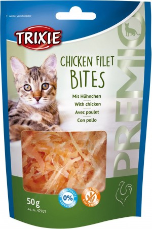 Ласощі Trixie Premio Chicken Filet Bites для котів сушене куряче філе 50 г
