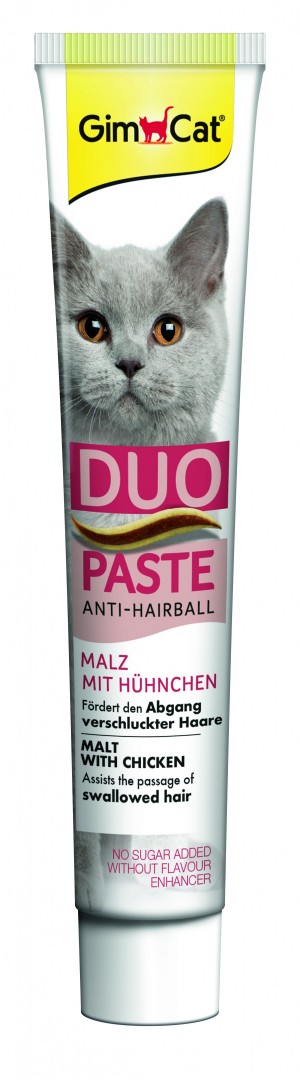 ����� ��� ���� � �������� ���������� GimCat DUO PASTE Anti-hairball malt with chicken ����� �� �����, 50 �