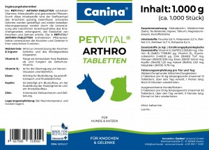 ³����� Canina Petvital Arthro-Tabl. ��� ����� �� ����, ��� ���������� �������, 1000 � (1000 ����)