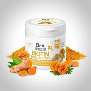 ³����� ��� ����� Brit Vitamins Biotin Skin & Coat Care ��� ���� �� ����� 60 ��������