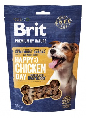 ������ ��� c���� Brit Premium Semi-moist Snacks Chicken with Raspberry ��������� � ������ � ������� 180 �