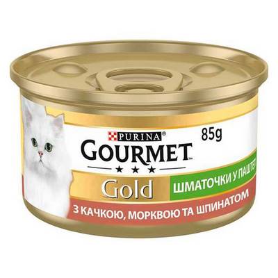 ������� ���� ��� ���� Gourmet Gold Pieces in Pate Duck, Carrot & Spinach 85 � (�����, ������ �� ������)