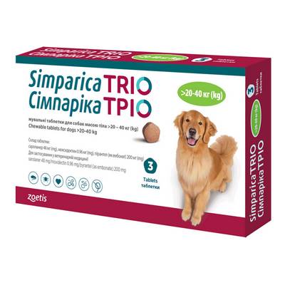         Zoetis Simparica в ( в)   20.1  40  3 