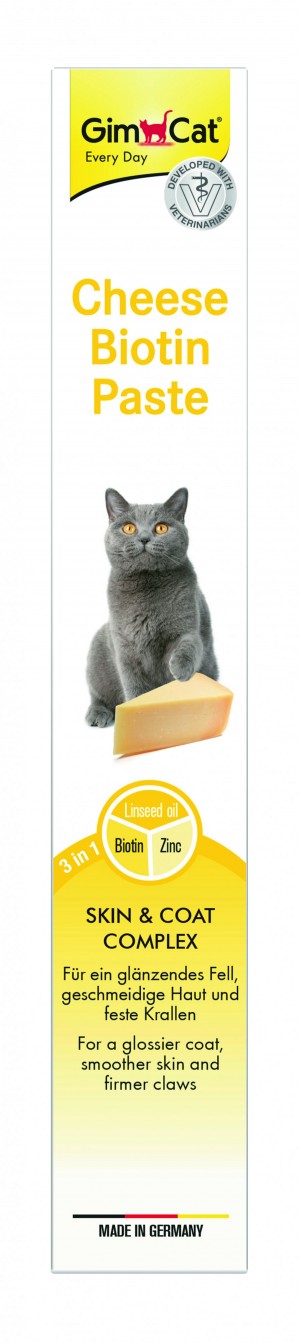 ����� ��� ���� GimCat Cheese Biotin Paste c���� � �������, 100 �