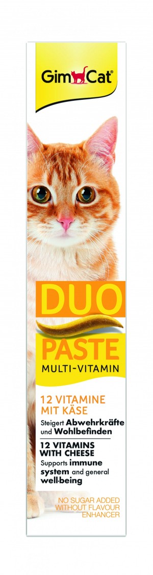 ����� ��� ���� GimCat DUO PASTE Multi-vitamin 12 vitamins with cheese 12 ������� �� ���, 50 �