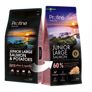 ���� ����� Profine Junior Large Salmon and Potatoes ��� ������� �� ������ ������� ����, � ������� �� ���������, 12 ��