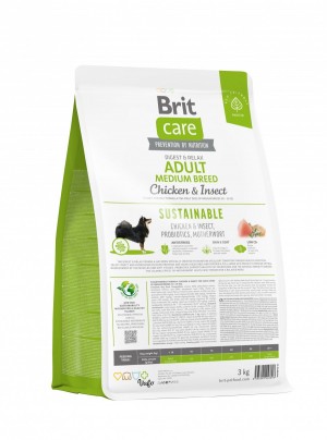 ����� ���� Brit Care Dog Sustainable Adult Medium Breed ��� ����� �������� ����, � ������ �� ��������, 3 ��