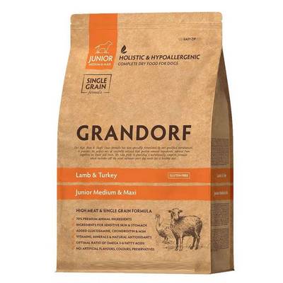 Grandorf Dog Lamb & Turkey Junior Medium & Maxi Breeds -              , 1 