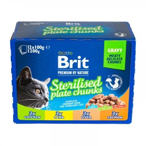������� ���� Brit Premium Cat ���� ������ ������ ������ ��� ������������� ����, ����� 4 �����, 100 � � 12 ��