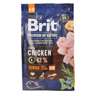 ����� ���� Brit Premium Dog Senior S+M ��� �������� ����� ����� � �������� ����, � ������, 3 ��