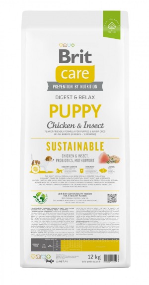 ����� ���� Brit Care Dog Sustainable Puppy ��� �������, � ������ �� ��������, 12 ��