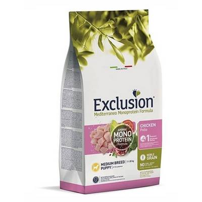   Exclusion Puppy Chicken Medium Breed       3 