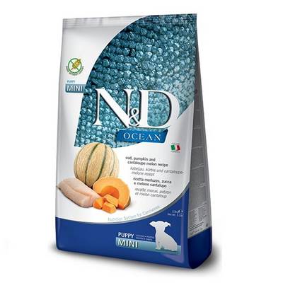 ������ 800� ��� ����� ����� N&D Grain FREE OCEAN COD PUMPKIN & CANTALOUPE MELON PUPPY MINI � ������ �� �����